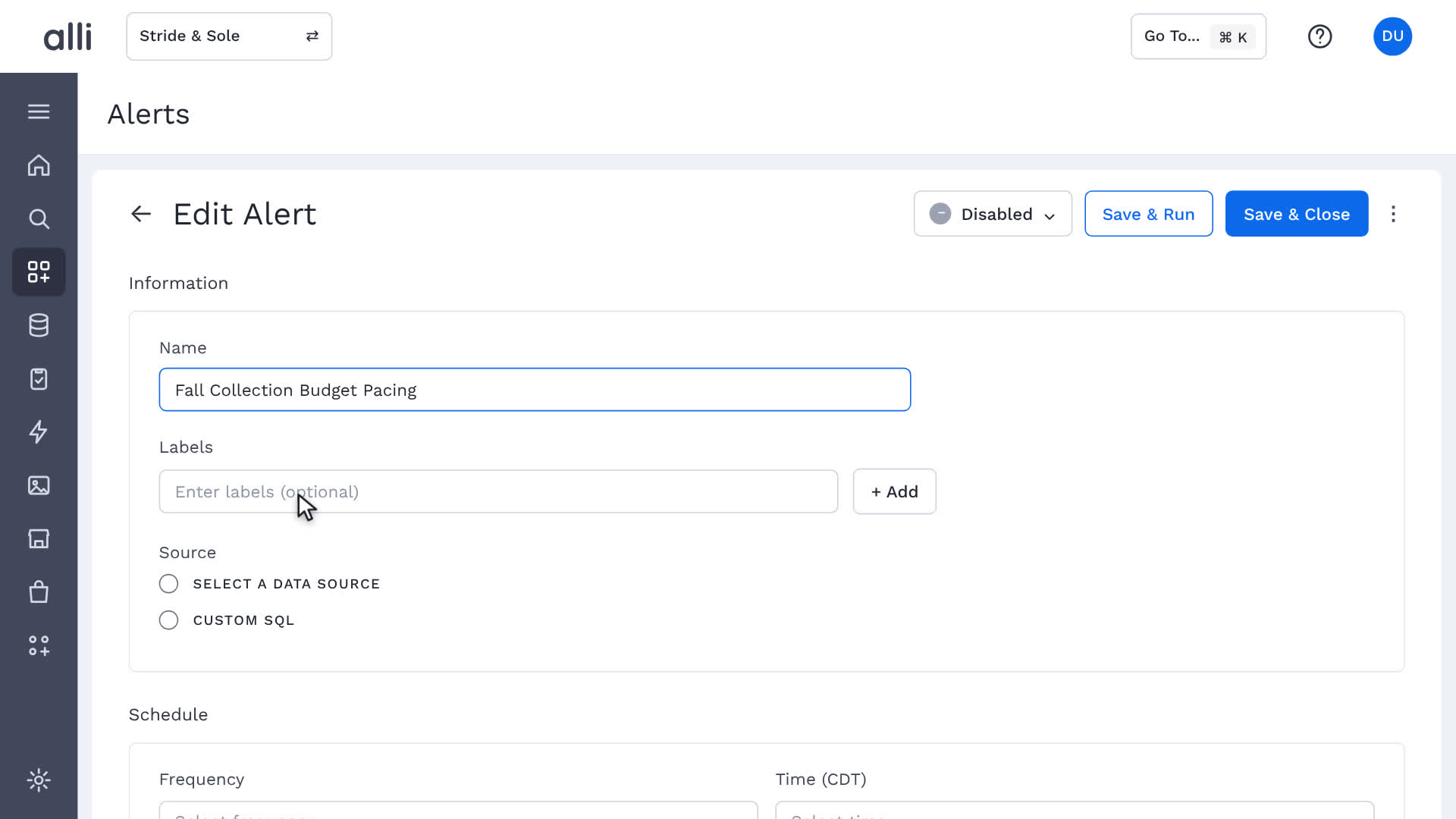 Custom alerts in Alli Alerts: a frame from the video