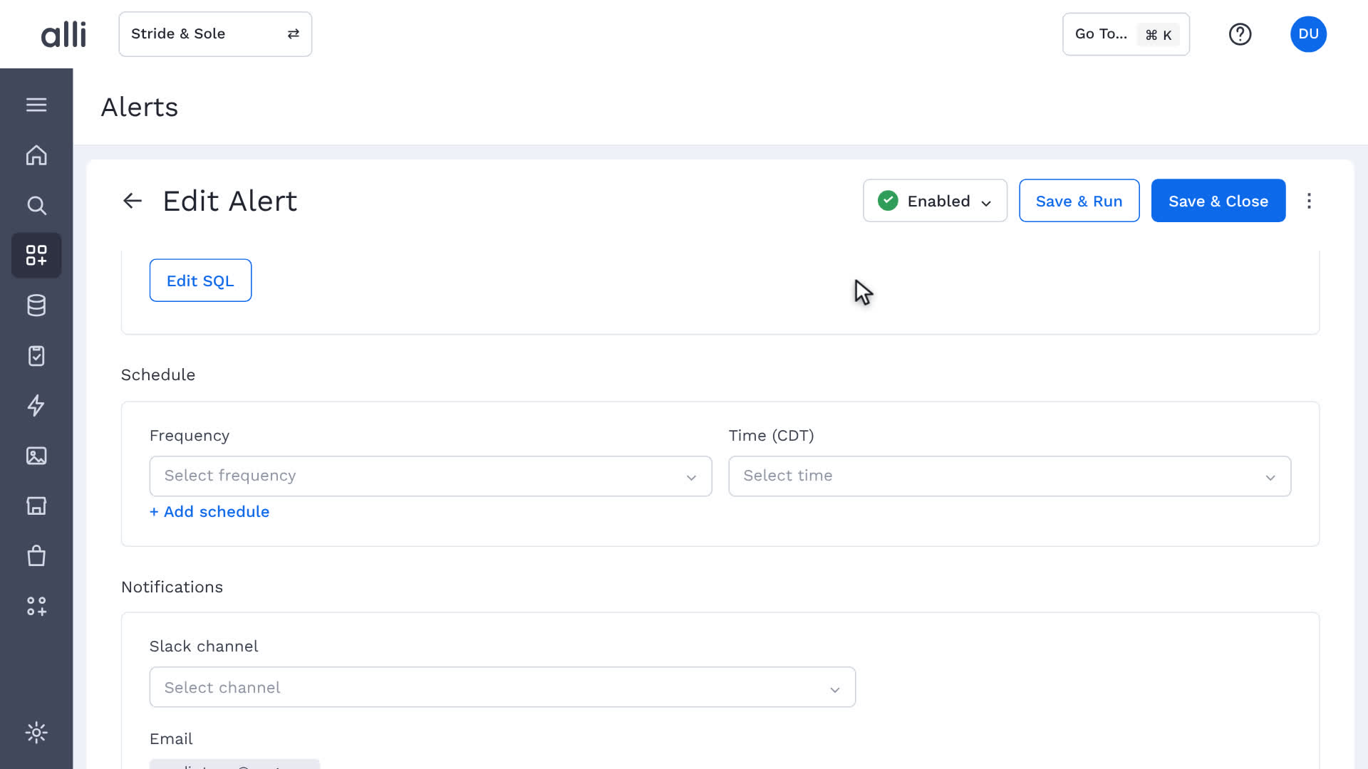 Scheduling and delivery in Alli Alerts: a frame from the video