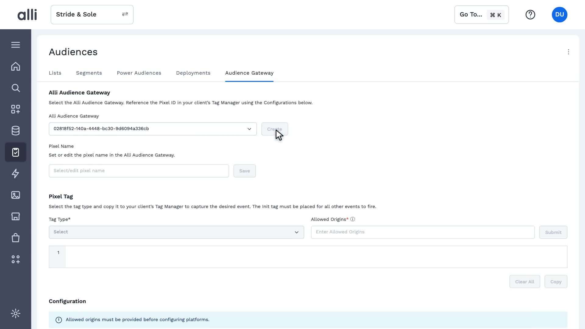 Three-step setup in Alli Audience Gateway: a frame from the video