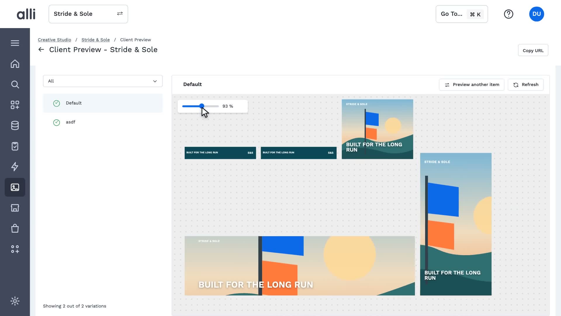 Scaled production in Alli Creative Studio: a frame from the video