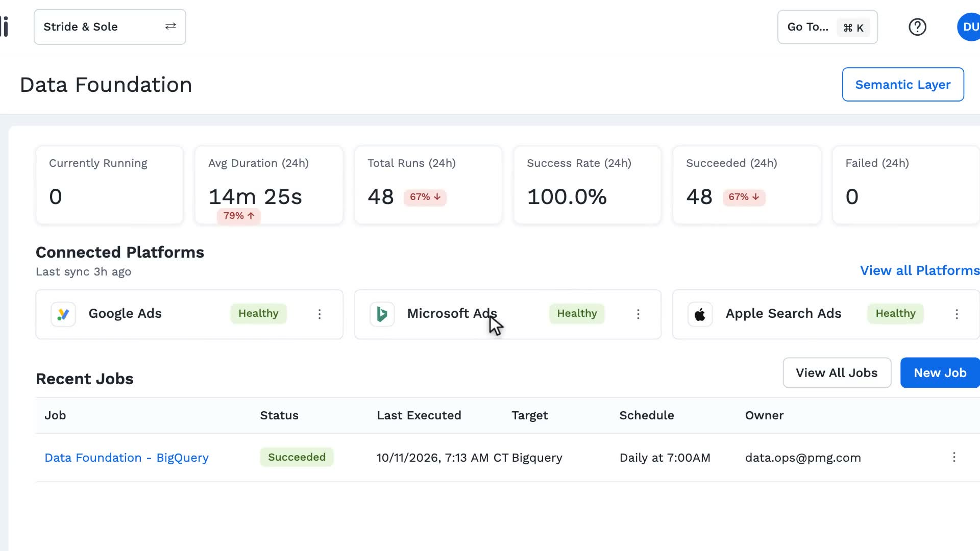 Connection health in Alli Datasources: a frame from the video