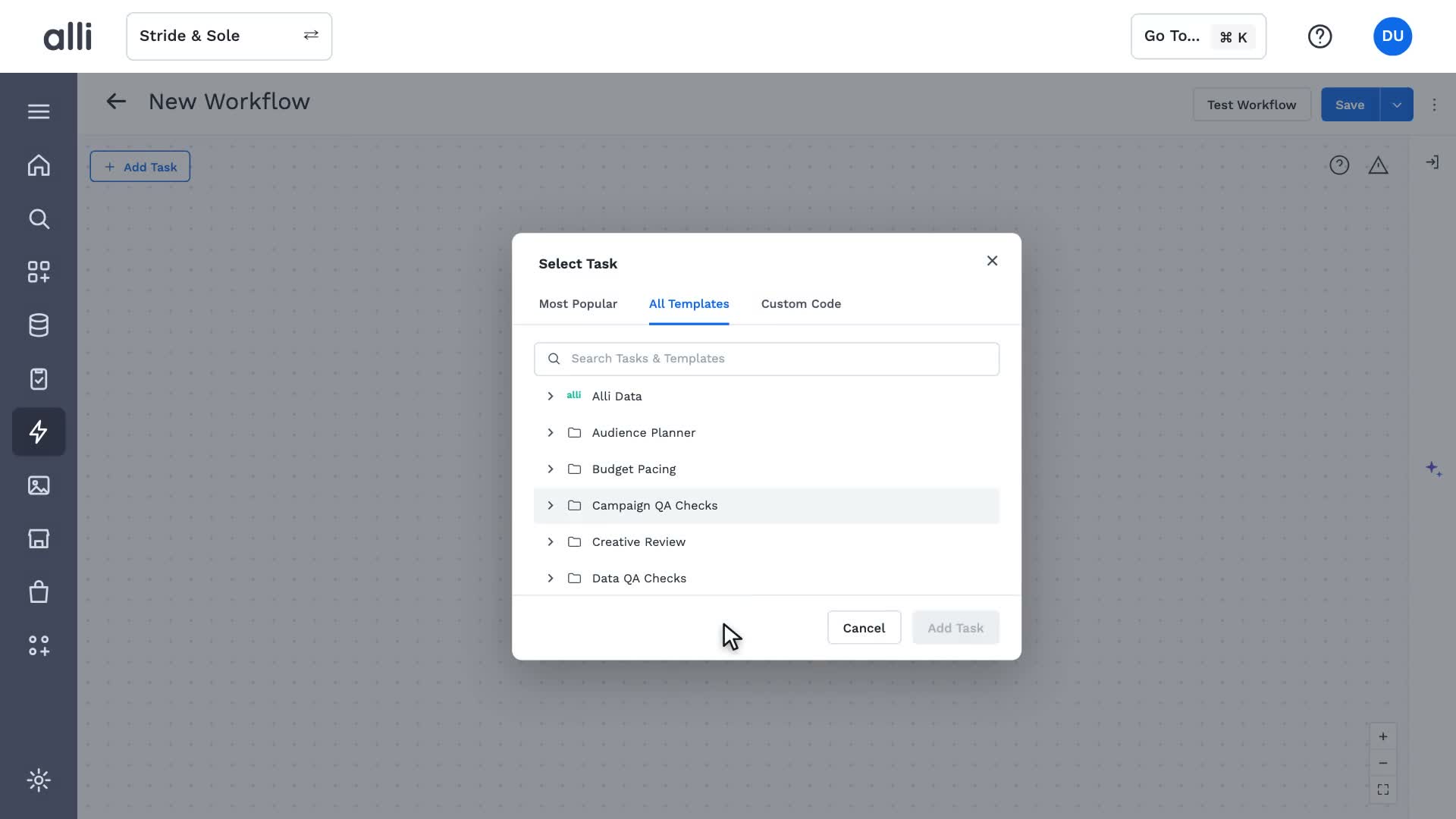 Expertise-led templates in Alli Generative Workflows: a frame from the video