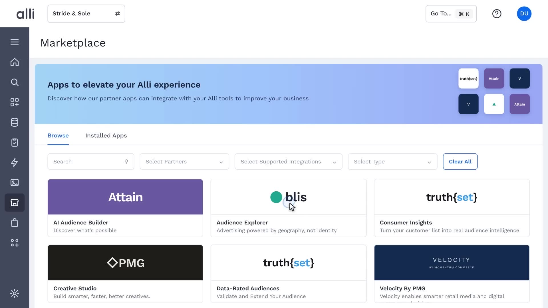 Alli Marketplace in action: a frame from the video
